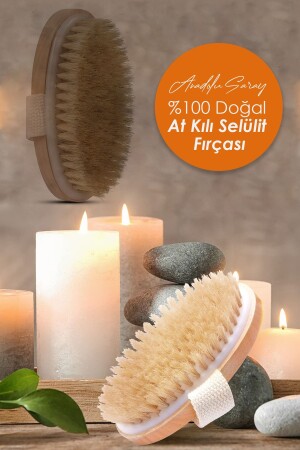 Selülit Karşıtı %100 Doğal At Kılı Selülit Fırçası At Kılı Fırçası - 1