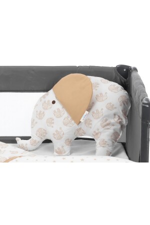 Sema Baby 6-teiliges Luxus-Parkbett-Babyschlafset – Ecru Elephant P12383S1413 - 5