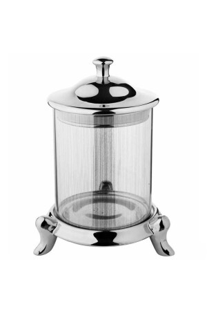 Sembol Dream Line 28x21 Cm Gümüş Vakum Kapaklı Cam Baharatlık-kavanoz 003-g LNK516 - Zücev