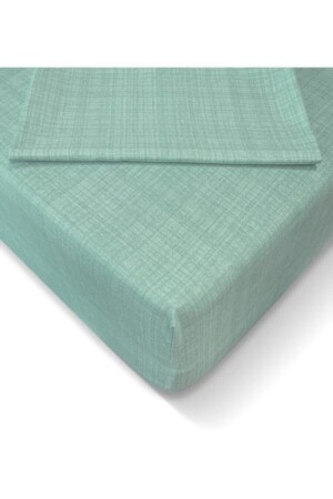 Şenkahveci 180x200 Battal Çift Yastıklı Su Yeşili Lastikli Çarşaf - Şenkahveci Tekstil