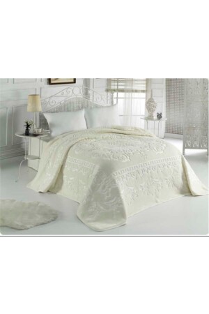 Sense Lüks Goldvizon Battal Boy Battaniye 520fildişi 220x240 &hem Battaniye & Hem Yatak Örtüsü& - Mink