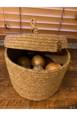منزلاً من المنازل المنسوجة يدوياً - سلة متعددة الأغراض - منظمة حمام ومطبخ - Bevez Home