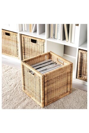 Sepet Kutu Düzenleyici Meridyendukkan 32x35x32 Cm 1 Adet Rattan Çok Amaçlı Kullanım - 4