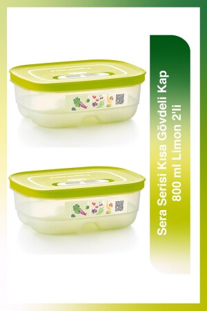 Sera Serisi Kısa Gövdeli Kap 800 ml Limon 2'li serasera - Tupperware