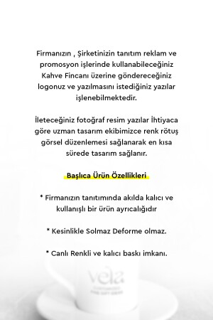 Seramik Kahve Fincanı Resimli Baskı Tasarım Kendin Tasarla Kişiye Özel Firma Logolu VG420374 - 7