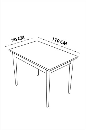 Serenay Brown Esstisch für 4 Personen 70x110 Küchen-Esstisch 1. Qualität ZVN02YM - 6