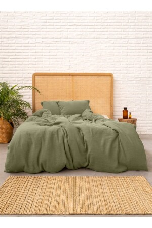 Serenity Leinen-Bettbezug Khaki MAM. B.R.HAUS. TKS. BETT. 00009 - 2