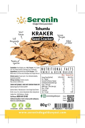 Seren's Natural World / Seed Cracker - Krik Krak / glutenfrei - vegan - Ohne Zusatzstoffe - Ohne Konservierungsstoffe - 3