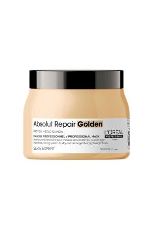 Serie Expert Absolut Repair Golden Yıpranmış Saçlar İçin Altın Pigmentli Onarıcı Light Maske 500 ml - 1