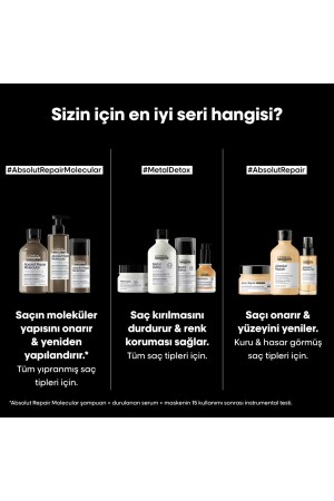 Serie Expert Absolut Repair Molecular Tüm Yıpranmış Saçlar Için Durulanan Seru - 8