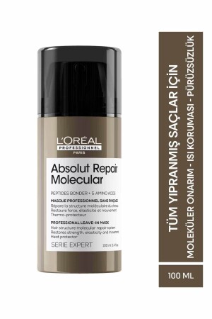 Serie Expert Absolut Repair Molecular Tüm Yıpranmış Saçlar İçin Durulanmayan Maske 100 ml - 2