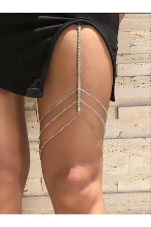 Şerit Pırlanta Taşlı Bacak Aksesuarı Leg Accessory Zirkon - 1