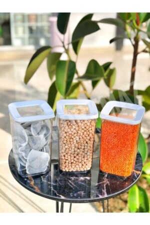 Sert Plastik 6 Adet 1200 ml Vakumlu Hava Almaz Dikdörtgen Saklama Kabı 8591371001845 - Vip Ahmet