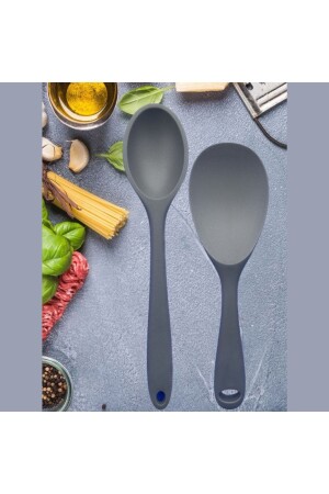 Harte Spitze, hitzebeständig, feuerfest, antihaftbeschichtet, Silikon, langer Löffel 28 cm, kurzer Löffel 22 cm / 2 Stück MG/28 cm/22 x M/lang/kurz/Löffel - Multiamo