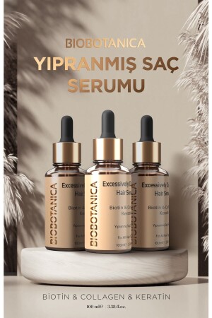 Serum für geschädigtes Haar, Biotin, Kollagen, Keratin, Intensivpflege, Spezialformel für schnelles Haarwachstum - 4