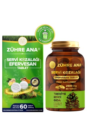 Servi Kozalağı Efervesan Tablet 2500mgx60 Adet - Zühre Ana