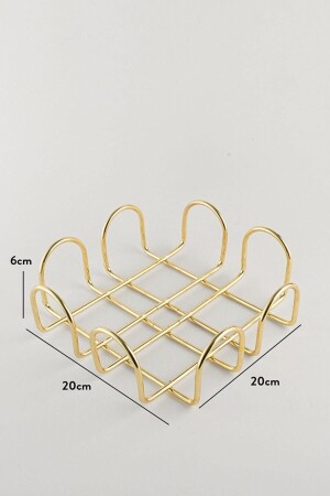 Service-Präsentationsset, Handtuchhalter, Serviettenhalter, Untersetzer aus vergoldetem Edelstahl, 3-teilig, Küchenset, 3-teiliges Set - 8