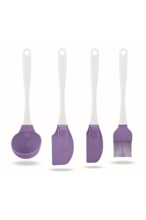 Servis Seti Silikon Kepçe, Büyük Spatula, Küçük Spatula, Fırça DENSL-48 - 2