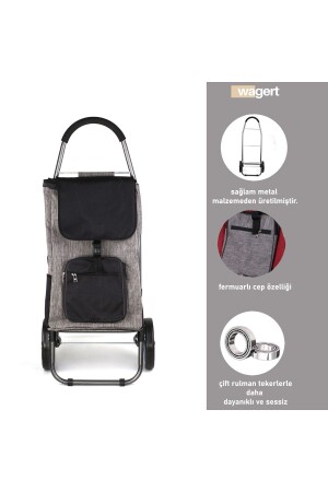 عربة السوق من منطقة MNZ مع عجلات الكرة الصوتية والكيس الزيبري المضاد للماء - Vadi