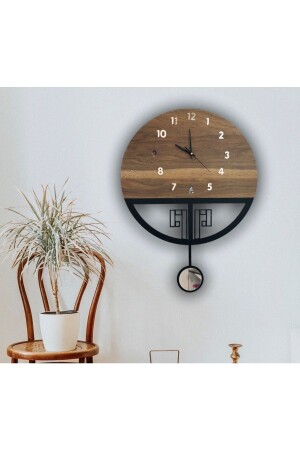 Sessiz Sarkaçlı Ahşap Duvar Saati, Sarkaçlı Saat, Duvar Saati, Ahşap Saat, Wooden Wall Clock sarkaçmodelgeyik - 2