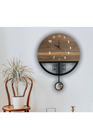 Sessiz Sarkaçlı Ahşap Duvar Saati, Sarkaçlı Saat, Duvar Saati, Ahşap Saat, Wooden Wall Clock sarkaçmodelgeyik - 3