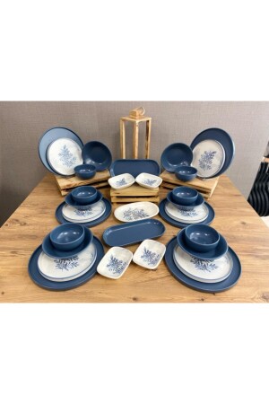 Set Abendessen Blue Magic 31 Teile für 6 Personen dmt21213131 - 6