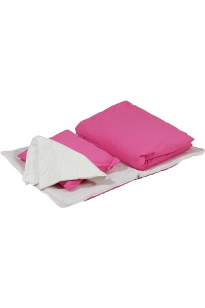 Set aus 100 % Baumwolle, rosa Windelkissen und Bettbezug für das Kinderbett, abtnevresim0007 - 6