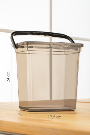 Set aus 4 beschrifteten Waschmittel-Aufbewahrungsbehältern mit Deckel – tragbare Tablet-Waschmittel-Aufbewahrungsbox Platinum MCH-726 - 2