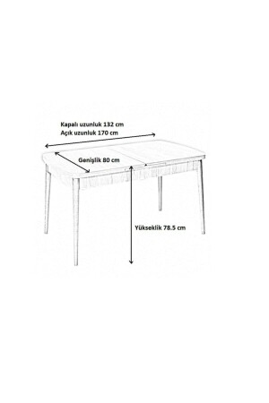 Set aus ausziehbarem Esstisch und Küchentisch aus schwarzem Marmor mit 6 Stühlen Alcsiyah-11 - 8