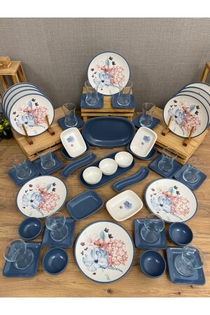 Set Frühstück Blaue Blumen 53 Teile für 12 Personen 2022905 dmt2022905 - 4