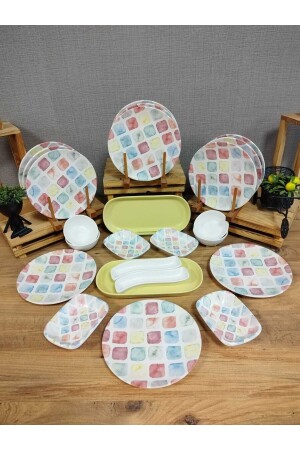 Set Frühstücksfarben 24-teilig für 12 Personen dmtaks242424 - 3