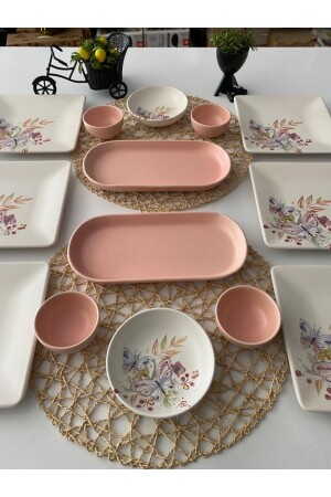 Set Frühstücksmatte Schmetterling 14-teilig für 6 Personen - 3