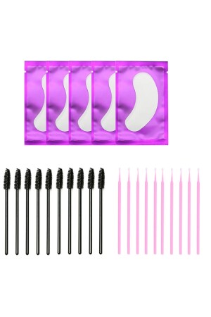 Set Microbrush Lifting Sticks Lifting Under Eye Tape Augenbrauen- und Wimpernbürstenset - 1