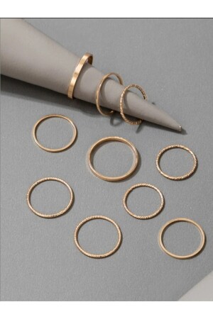 Set mit 10 Ringen in Goldfarbe 0039 - 4