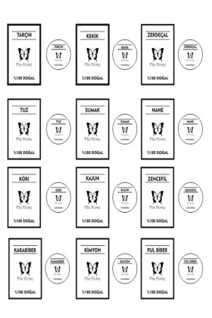 Set mit 12 großen Glasgefäßen mit Etikett, Gewürzglas – 500 ml FBZ-010041 - 8