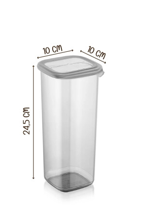 Set mit 12 quadratischen Frischhaltedosen mit Etikett in Jumbo-Größe, 1750 ml – großes Glas mit Hartdeckel MCH09175 - 3