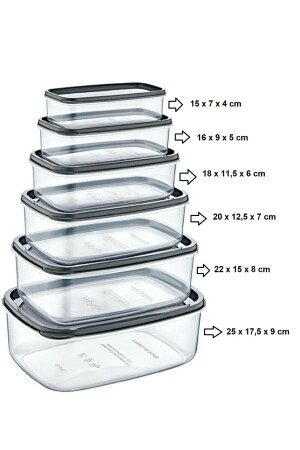 Set mit 12 rechteckigen Aufbewahrungsbehältern – Platinum-Serie OPH-000277 - 5