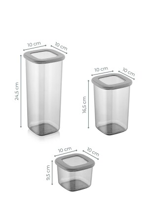 Set mit 18 quadratischen Frischhaltedosen mit Silikondeckeln und Etiketten - 5