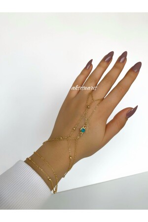 Set mit 2 goldfarbenen Evil Eye Shahmeran-Handaccessoires - 3