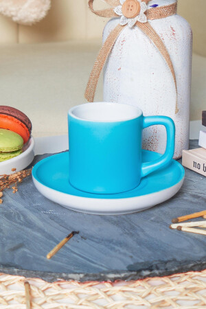 Set mit 2 Kaffeetassen & Orange – Blau ST_P305690 - 4