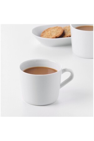 Set mit 2 weißen Tassen, Kaffee- und Teetassen, 240 ml, IKEA99990625 - 1