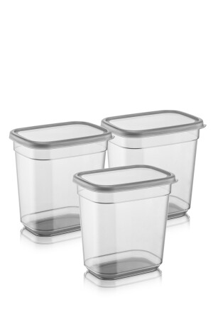 Set mit 3 beschrifteten rechteckigen Elina-Aufbewahrungsbehältern – Tabletten-Reinigungsmittel-Aufbewahrungsbox 3 x 2000 ml MCH-842 - 3