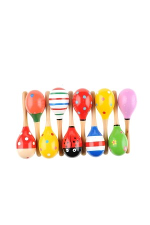 Set mit 3 hölzernen Maracas / QQTKM - 1