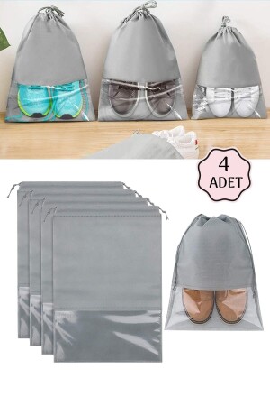 Set mit 4 Schuh-Organizer-Taschen mit Fenster – Reisetaschen-Koffer-Organizer MCH-812 - 2