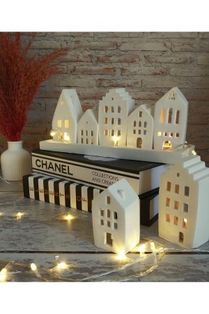 Set mit 5 Teelicht-Kerzenhaltern aus Beton für Zuhause - By Sirin Yıldız