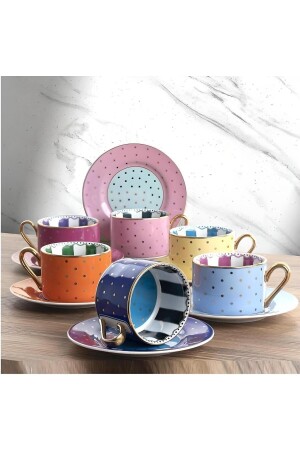 Set mit 6 Elite Polka Dot Kaffeetassen POR-101394-SET - 1