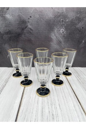 Set mit 6 Flöten, vergoldet, für Kaffee, Wasser, Glas, Kelch, Becher, Bardak yz. Flöte vergoldet - 2