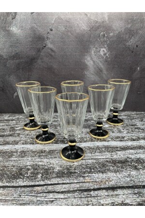 Set mit 6 Flöten, vergoldet, für Kaffee, Wasser, Glas, Kelch, Becher, Bardak yz. Flöte vergoldet - 6