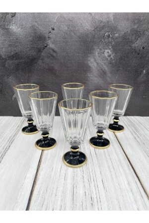 Set mit 6 Flöten, vergoldet, für Kaffee, Wasser, Glas, Kelch, Becher, Bardak yz. Flöte vergoldet - 1