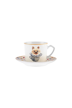 Set mit 6 Kaffeetassen mit Hund, 80 ml, 153. 03. 05. 0244 - 9